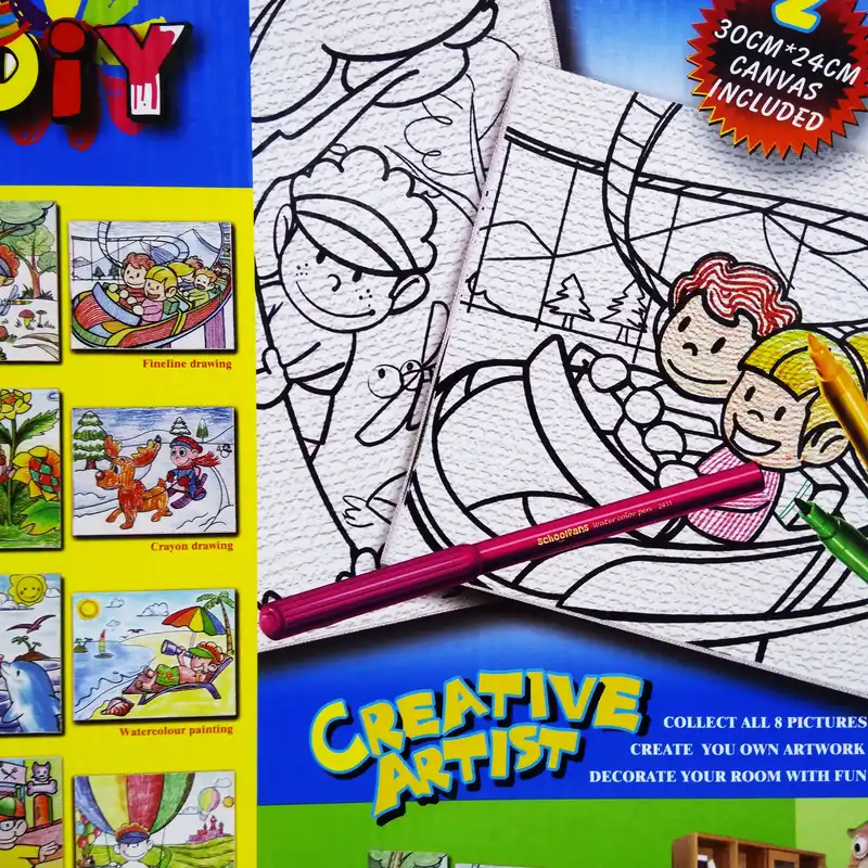 بسته رنگ آمیزی اسکول فنس مدل CREATIVE ARTIST مجموعه 14 عددی