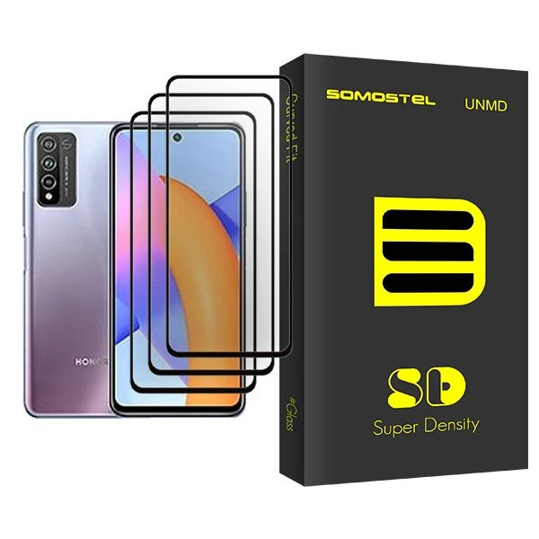 محافظ صفحه نمایش سوماستل مدل SD Glass MIX003 مناسب برای گوشی موبایل آنر 10X Lite بسته سه عددی