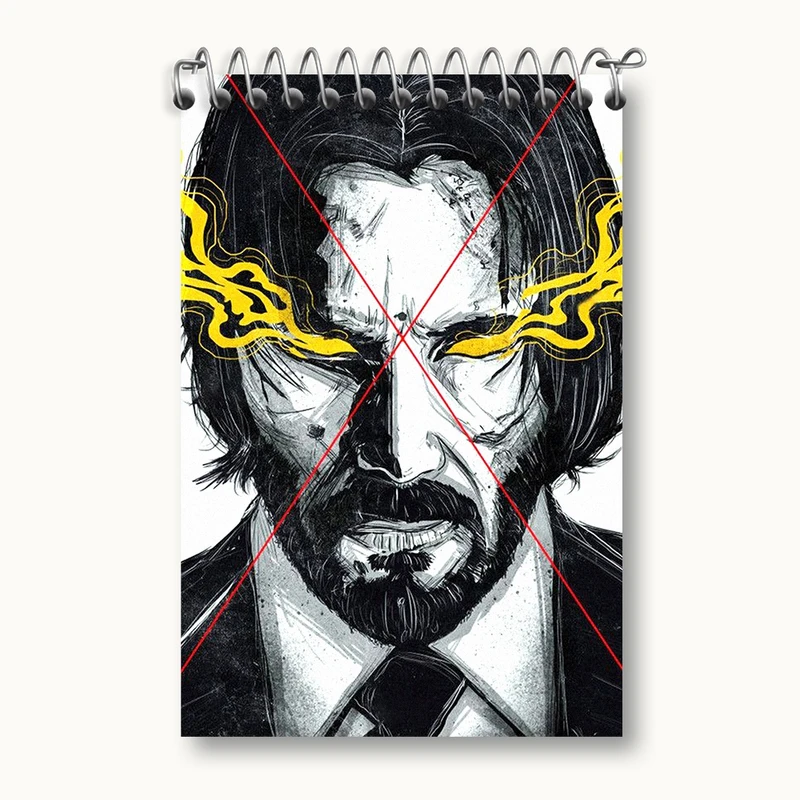 دفتر یادداشت 50 برگ خندالو مدل جان ویک (John Wick) کد F1911