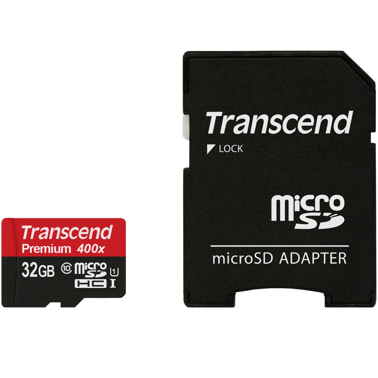 تصویر کارت حافظه microSDHC ترنسند مدل Premium کلاس 10 استاندارد UHS-I U1 سرعت 60MBps 400X همراه با آداپتور SD ظرفیت 32 گیگابایت