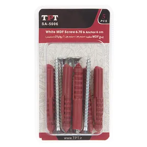 TPT SA-5006 MDF Screw And Rawlplug Pack Of 5 PCS