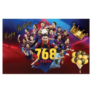 بنر تولد طرح مسی و تاج و بادکنک