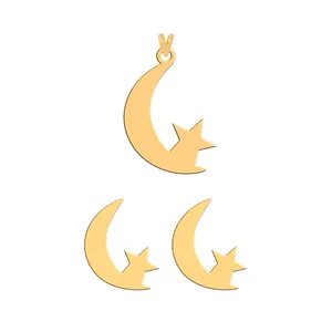 نیم ست طلا 18 عیار زنانه فرشته مدل  ماه و ستاره  WHSL-000136