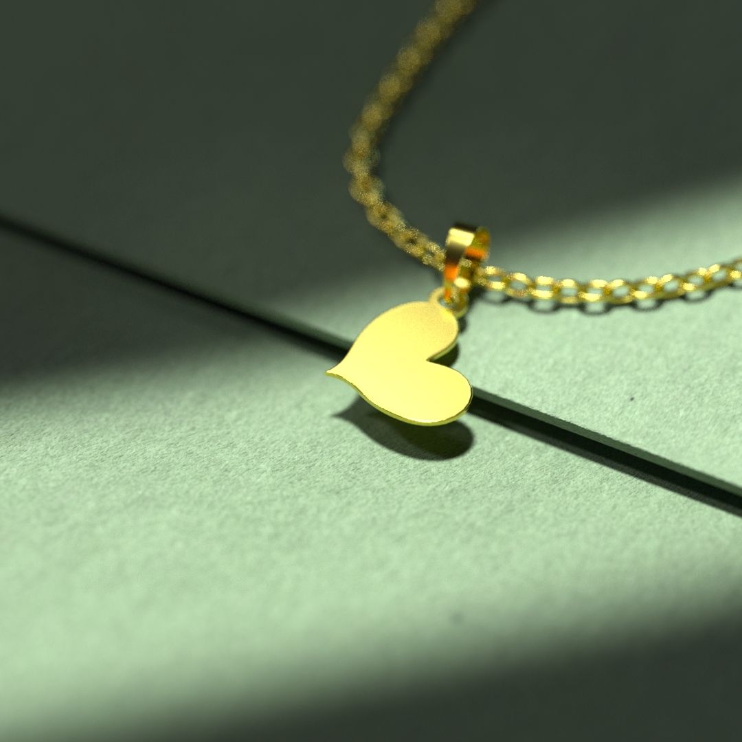 گردنبند طلا 18 عیار زنانه مدوپد مدل قلب کد E3-1-1147 - - 2