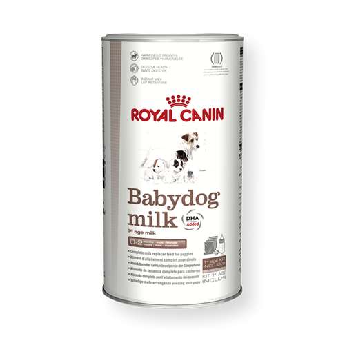 شیرخشک سگ رویال کنین مدل Babydog وزن ۴۰۰ گرم به همراه شیشه شیر