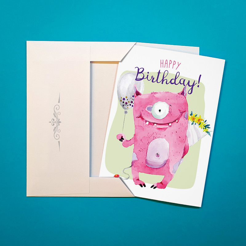 کارت پستال مدل سه بعدی کد CPB1 مجموعه چهار عددی