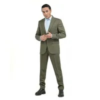 کت و شلوار مردانه مدل کاردین کش رنگ سبز سدری
