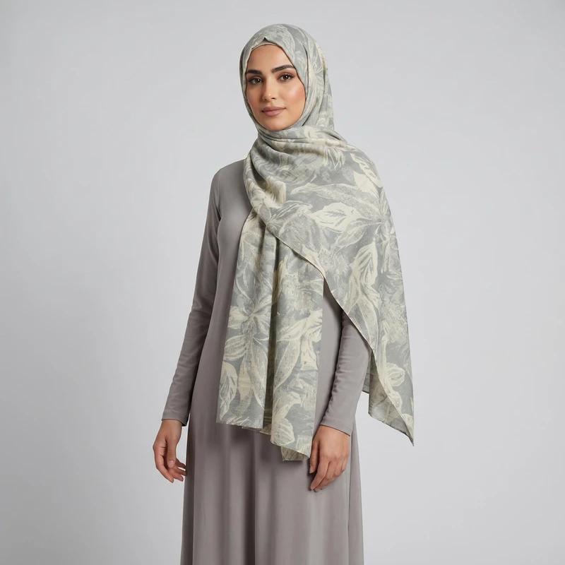 شال زنانه مدل نخی تابستانه پترن گل کد a-9010