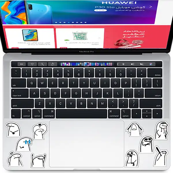 استیکر لپ تاپ راتیانا مدل فلورک مجموعه  10 عددی