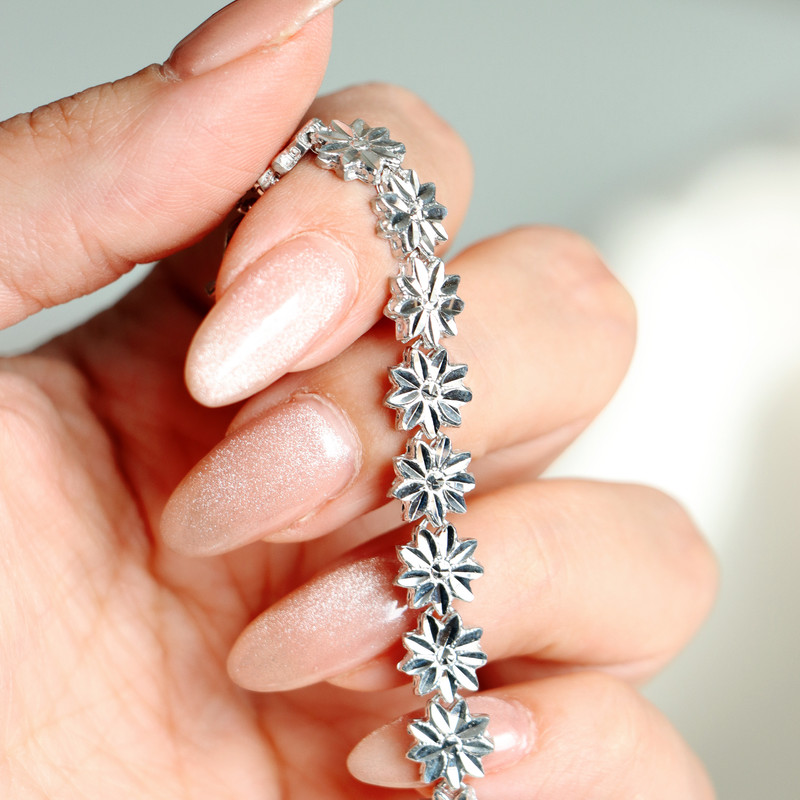 دستبند زنجیری نقره زنانه جی تی ای مدل G_249