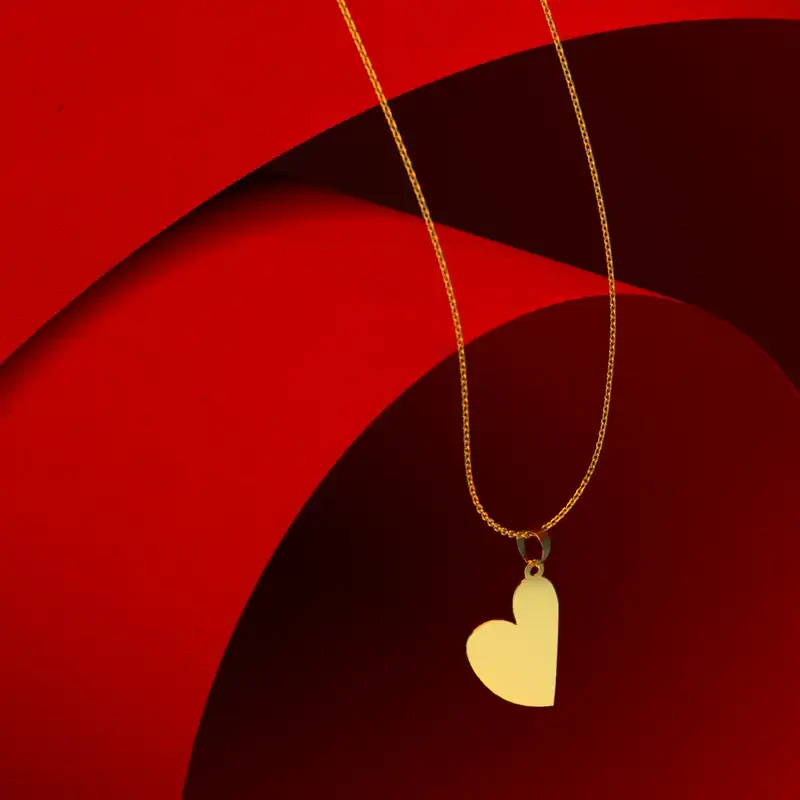 گردنبند طلا 18 عیار زنانه مدوپد مدل طرح قلب کد E1231