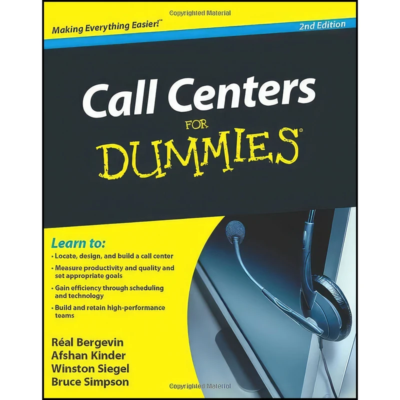 کتاب Call Centers For Dummies اثر جمعي از نويسندگان انتشارات For Dummies