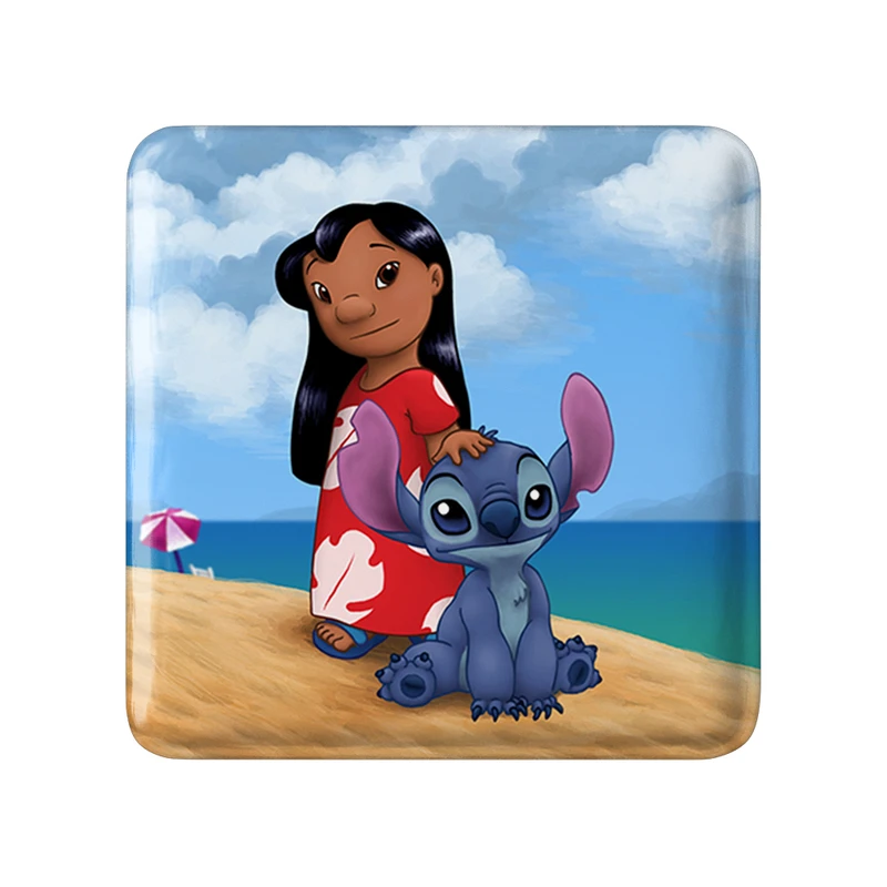 مگنت خندالو طرح لیلو و استیچ مدل مربعی کد 37191