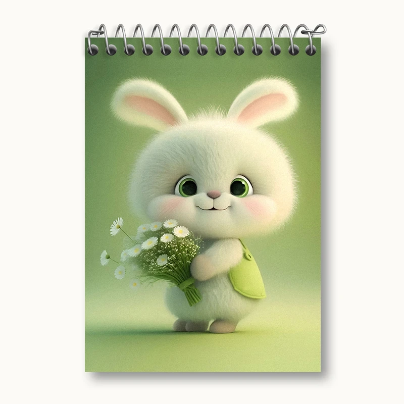 دفتر یادداشت 50 برگ خندالو طرح خرگوش کیوت کد N4078