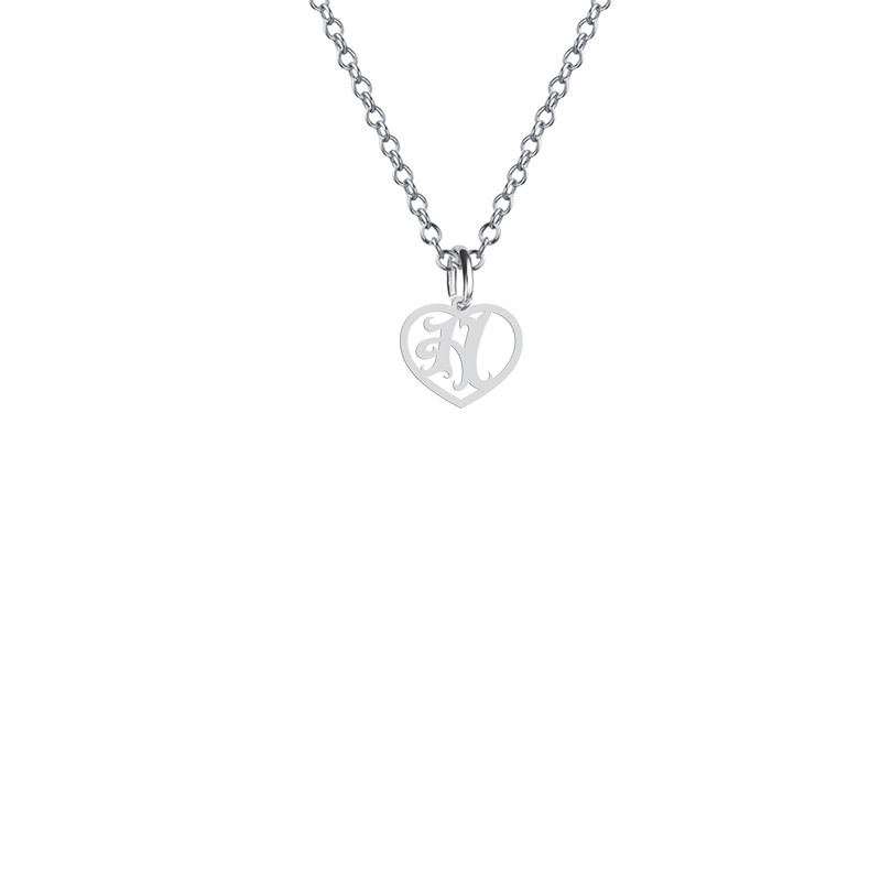 گردنبند هایکا طرح قلب و حرف H مدل s.ha2-764