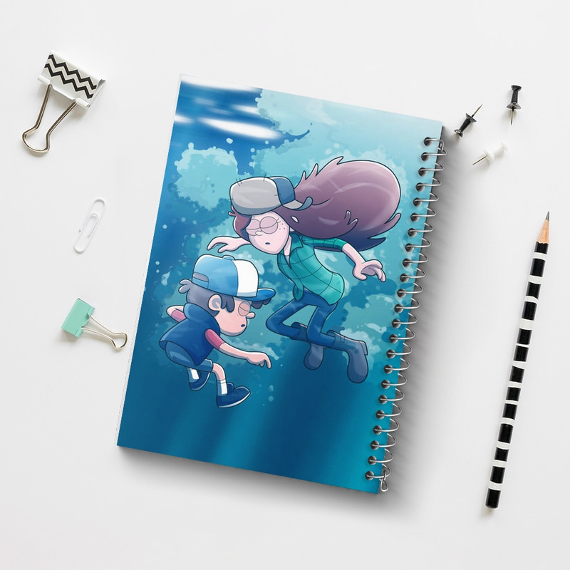 دفتر مشق 50 برگ خندالو طرح آبشار جاذبه کد F2246