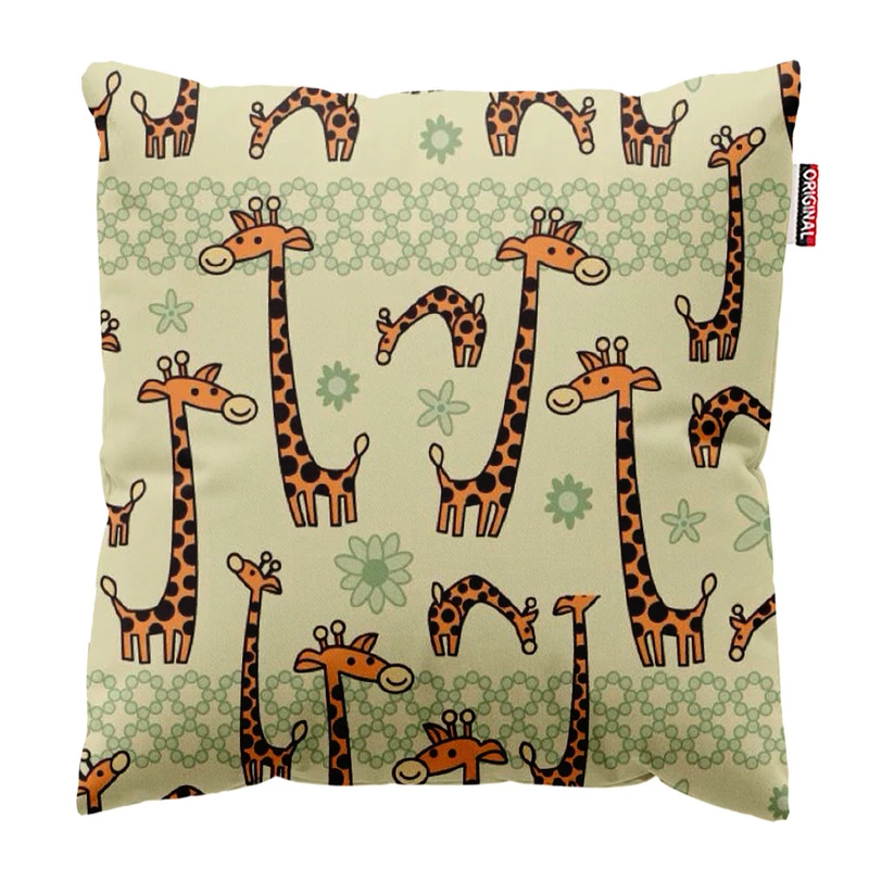  کوسن پاد آفرین طرح کارتونی بچگانه زرافه کد 3790 سایز 40*40 سانتی متر