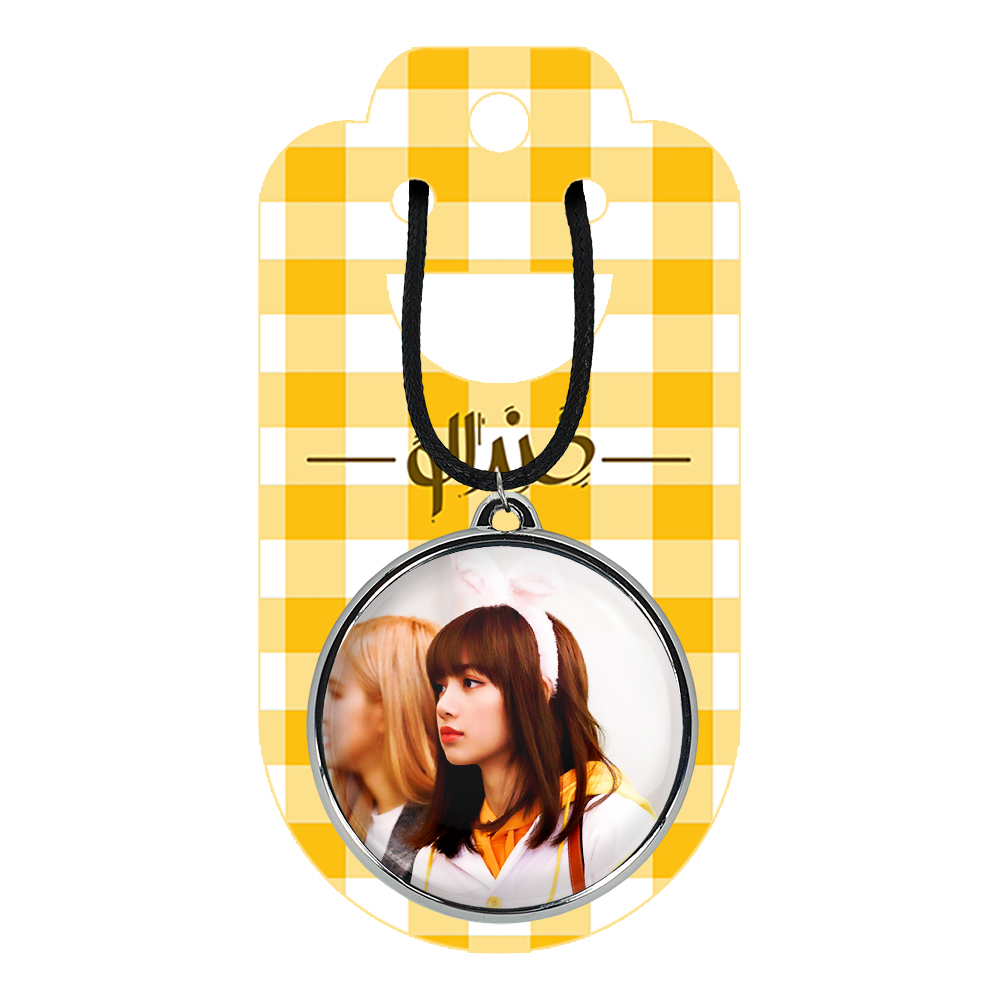 گردنبند خندالو مدل لیسا بلک پینک کد 1423814241