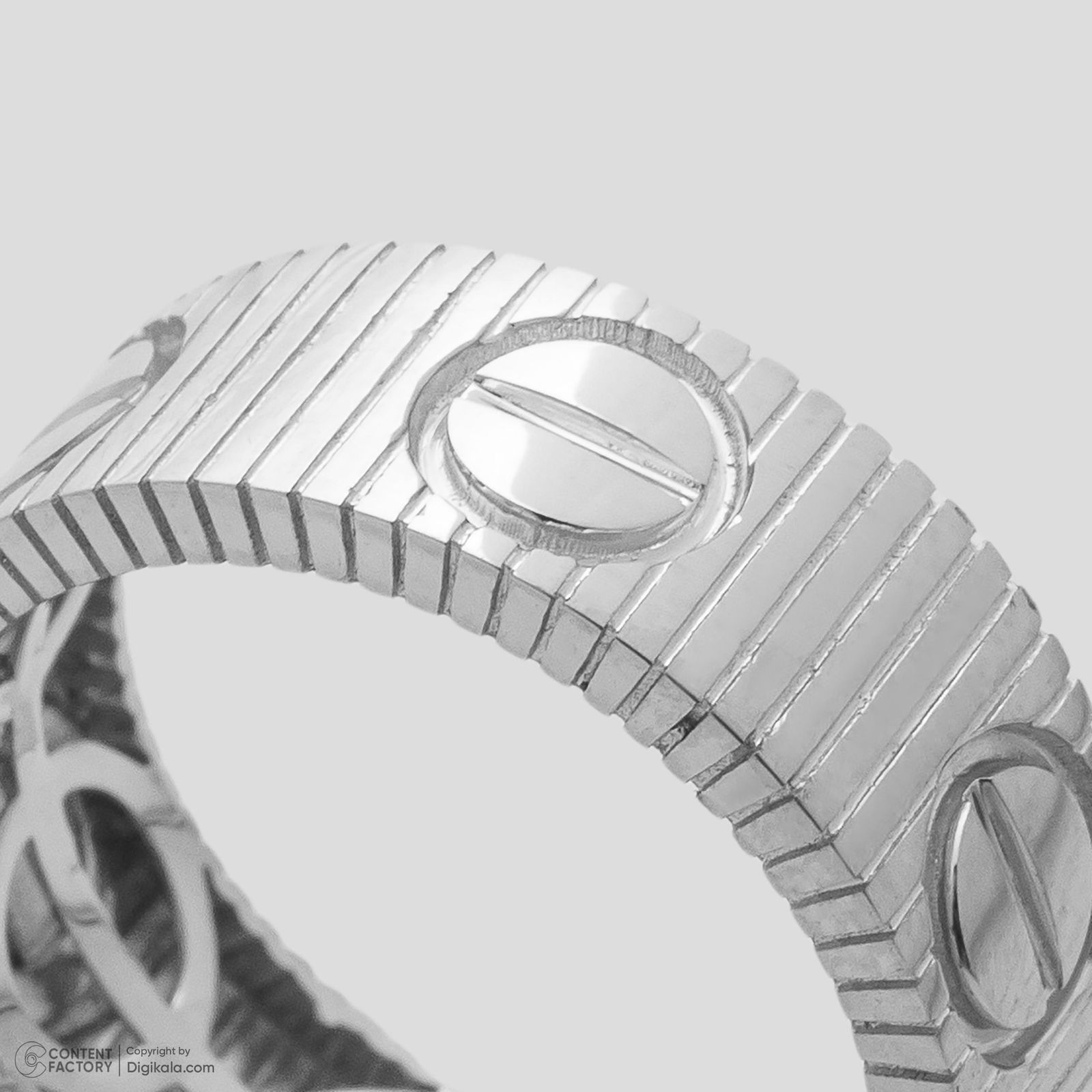 انگشتر طلا 18 عیار زنانه با طرح کارتیه لاو گلدم مدل R348005 سایز 53 -  - 4