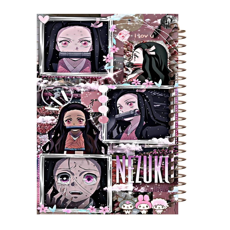 دفتر مشق 80 برگ مدل انیمه Kimetsu no Yaiba طرح نزوکو کد J299