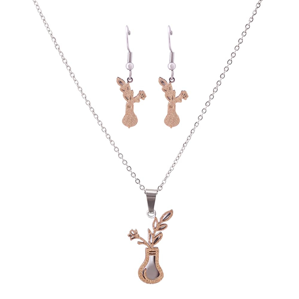 نیم  ست  زنانه  طرح  گلدان  کد  758