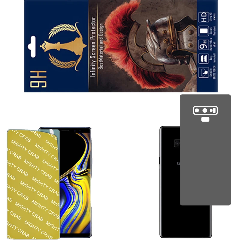 محافظ صفحه نمایش اینفینیتی مدل PRO مناسب برای گوشی موبایل سامسونگ GALAXY NOTE 9 به همراه برچسب پوششی 