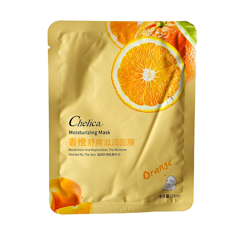 ماسک صورت چلیکا مدل پرتقالی حجم 25 میلی لیتر بسته 4 عددی