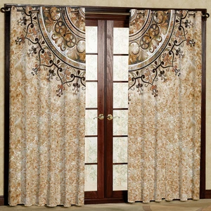 پرده مدل طرح دار هازان پانچی کد 1231 سایز 140x200 سانتی متر