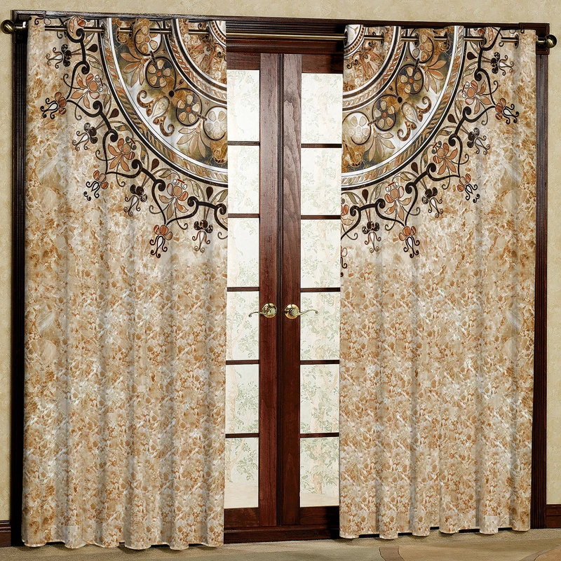 پرده مدل طرح دار هازان پانچی کد 1231 سایز 140x200 سانتی متر