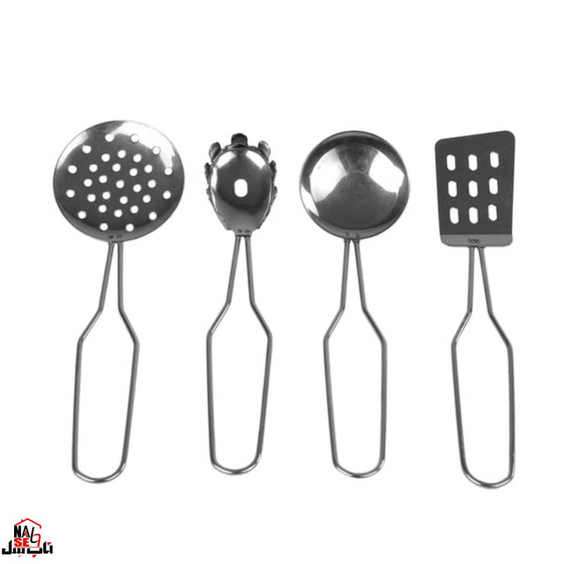 ست اسباب بازی آشپزخانه ناب سل مدل ظروف استیل مدل مجموعه 11 عددی