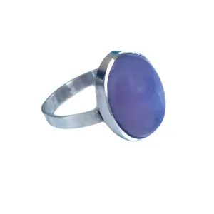 انگشتر نقره مردانه مدل عقیق کبود