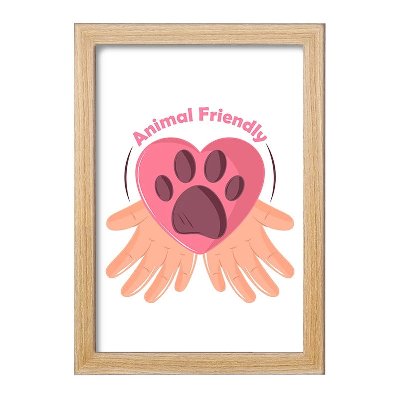 تابلو خندالو مدل حمایت از حیوانات کد 27343