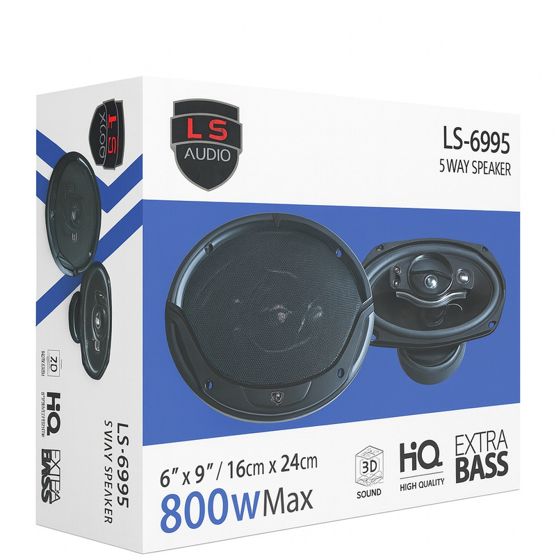 اسپیکر پشت خودرو ال اس آدیو مدل LS-6995 سایز 9*6 اینچ بسته 2 عددی