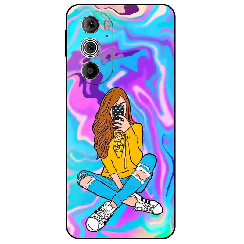 کاور مگافون طرح دخترانه مدل 7592 مناسب برای گوشی موبایل موتورولا Moto Edge 30 Pro