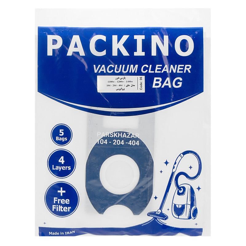 پاکت جاروبرقی مدل 104 مناسب برای جارو برقی پارس خزر