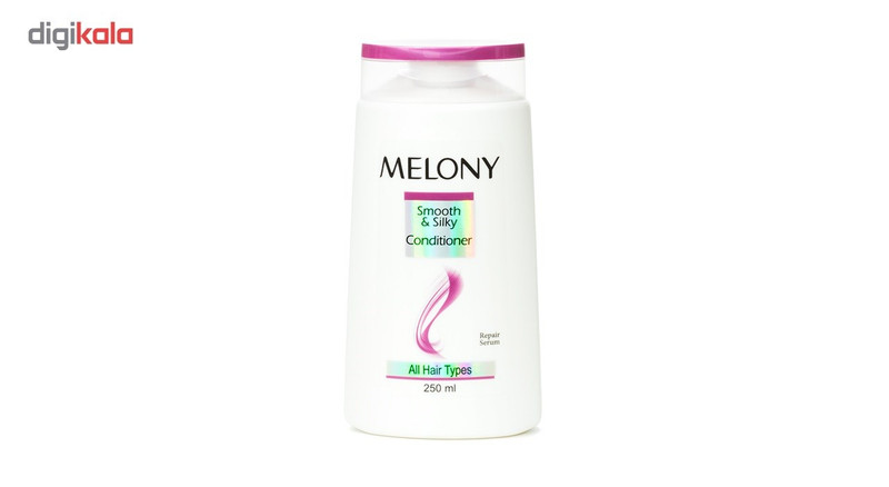 نرم کننده موی سر ملونی مدل smooth and silky مناسب انواع مو حجم 250 میلی لیتر