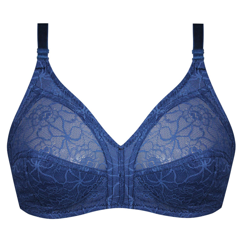 سوتین زنانه پانیذ مدل بدون فنر کد 66500-New رنگ سرمه ای