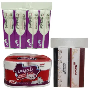 دستمال کاغذی و دستمال توالت بلمینی مدل خانواده کد B157 مجموعه 8 عددی