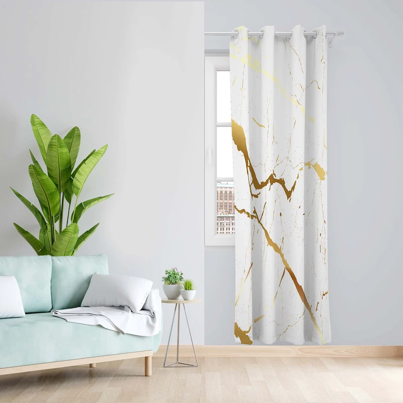 پرده طرح سنگی مدل مخمل پانچی کد 5621L z سایز 140x200 سانتی متر