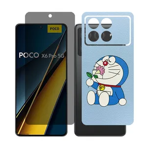 Glass Together model privacy Screen Protector Suitable for Xiaomi Poco X6 Pro Mobile Phone with Back cover sticker