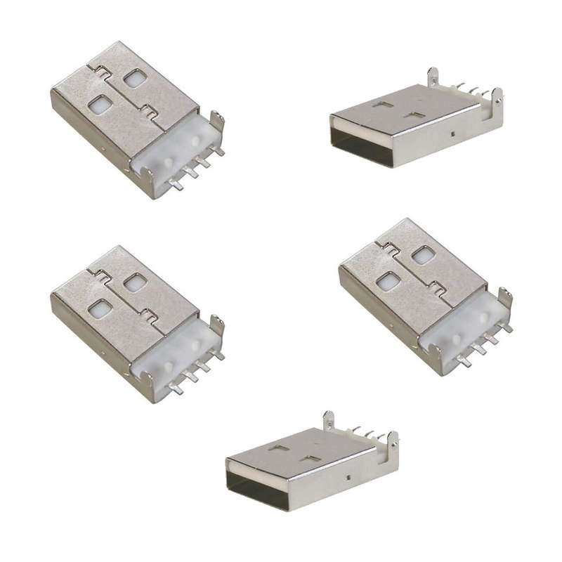 كانكتور نری USB-A مدل SMD بسته 5 عددی كانكتور نری USB-A مدل SMD بسته 5 عددی
