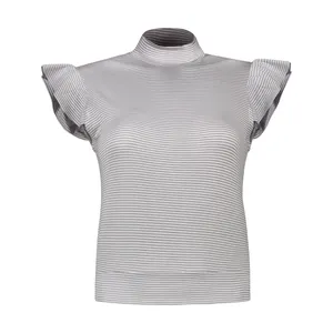 تی شرت آستین کوتاه زنانه افراتین مدل راه راه عروسکی کد 1571