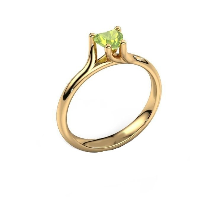 انگشتر طلا 18 عیار زنانه قیراط طرح تک سنگ کد GH6155