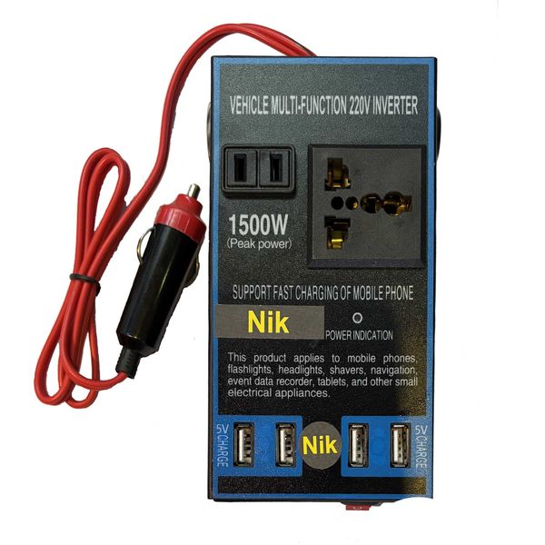 مبدل برق خودرو مدل ۱۵۰۰ وات کد N.I.K0220-1500