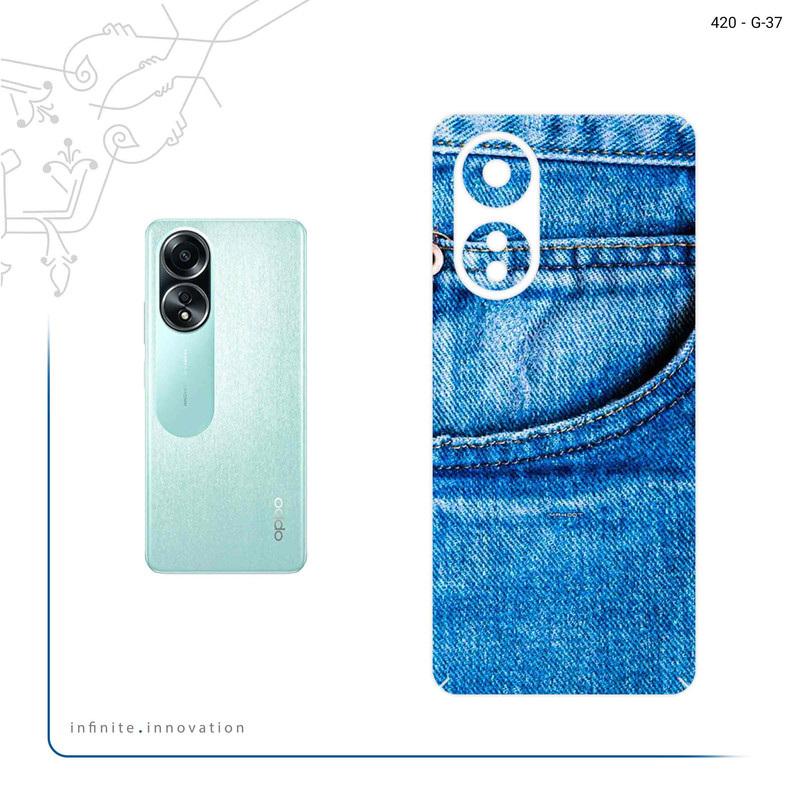 برچسب پوششی ماهوت مدل Fabric Texture 7 مناسب برای گوشی موبایل اپو A58 4G