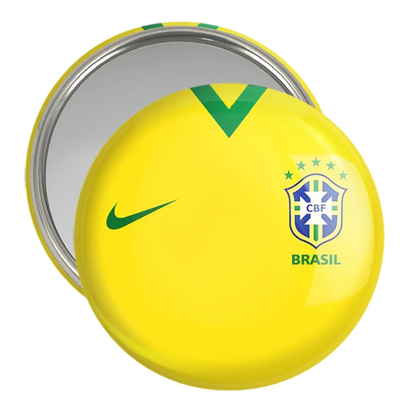 آینه جیبی خندالو مدل تیم ملی برزیل  کد 2097