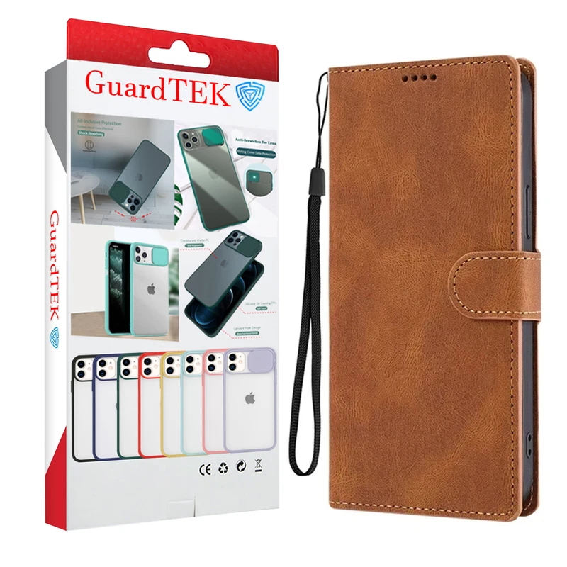 کیف کلاسوری گاردتک اساک مدل Flipcover Strap مناسب برای گوشی موبایل آنر X7B به همراه بند آویز