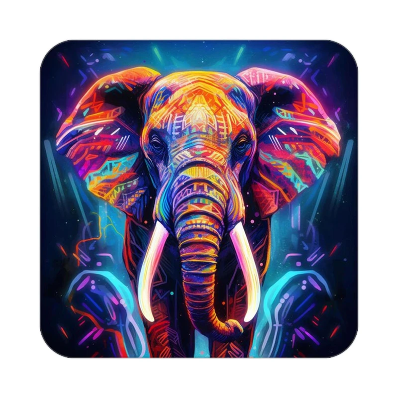 زیر لیوانی کاکتی طرح حیوانات رنگی مدل mp25574