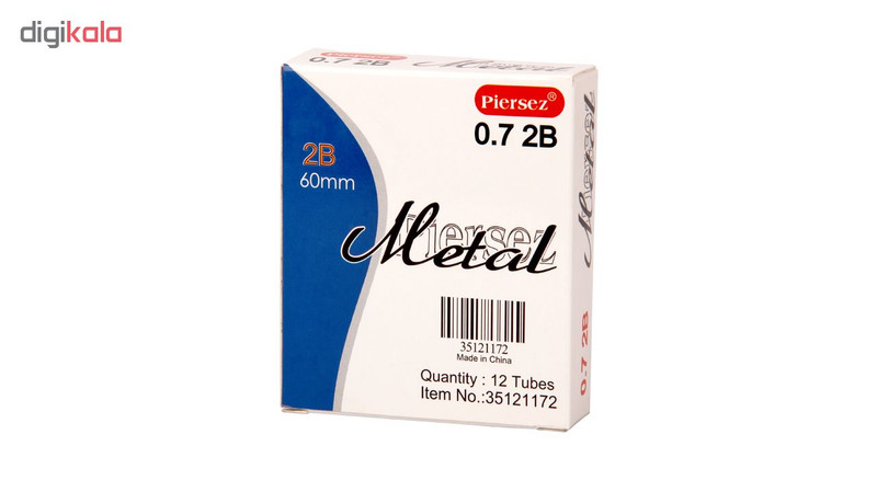 نوک مداد نوکی پییرسز کد PZW0136 مدل متال قطر 0.7 میلی متر بسته 12 عددی