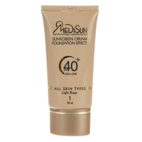کرم ضد آفتاب رنگی مدیسان، SPF 40، مدل No1، مناسب انواع پوست با تنالیته متوسط و حجم 30 میلیلیتر، محافظتکننده در برابر اشعههای UVA و UVB، ضد چروک و پیری، دارای فرمولاسیون تیتانیوم دی اکساید و گلیسیرین، با ماندگاری 3 ساعته